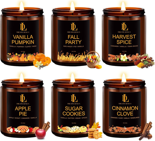 4-Pack Fall Scented Soy Candles