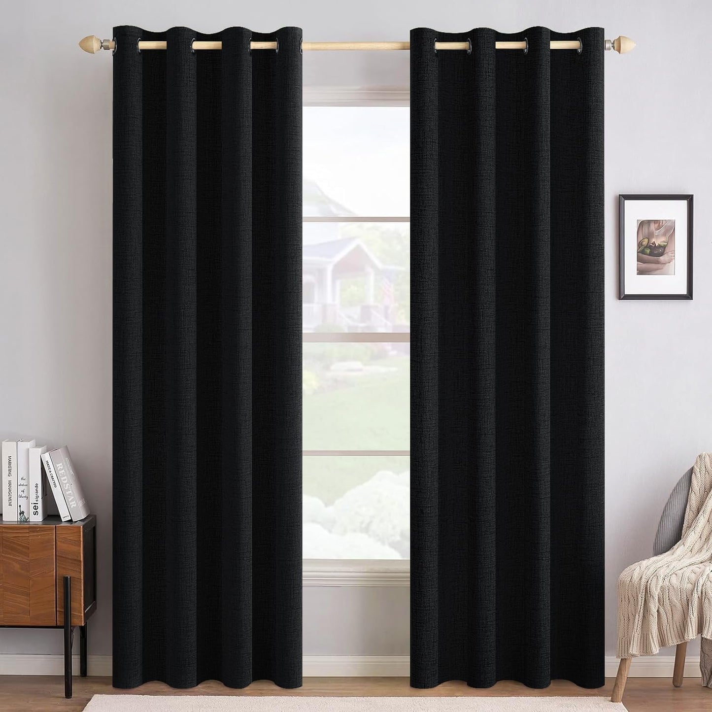 MIULEE Blackout Curtains 52x72, 2 Panels