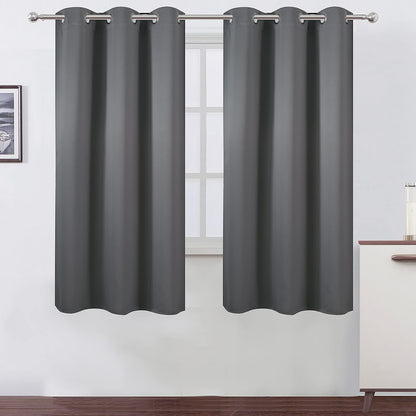 LEMOMO Blackout Curtains 52x84" Black, 2 Panels