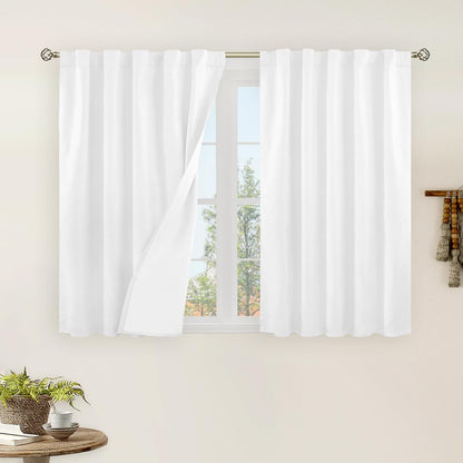 LAMIT Linen Blackout Curtains 60x84" Taupe, 2 Panels