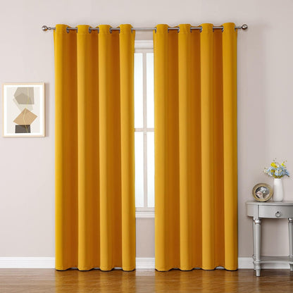 ChrisDowa Blackout Curtains 42x63" Grey, 2 Panels