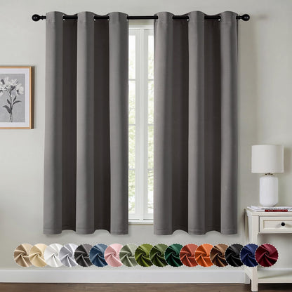 Blackout Curtains – Sage Green, 40"x63", 2 Panels