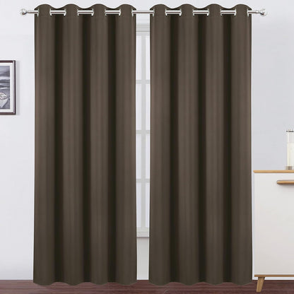 LEMOMO Blackout Curtains 52x84" Black, 2 Panels