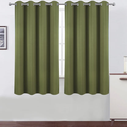 LEMOMO Blackout Curtains 52x84" Black, 2 Panels