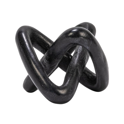 Creative Co-Op Modern Decorative Marble Link Knot, Beige