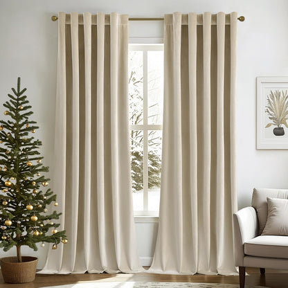 MIULEE Velvet Curtains 108 inches Long 2 Panels