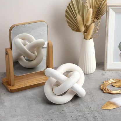 Yalikop Wood Knot Decor, White