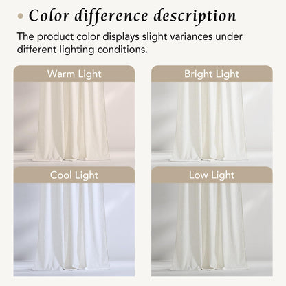 NICETOWN Linen Curtains 52x108" 2 Panels