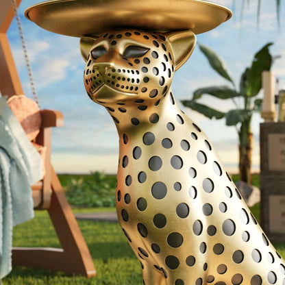 LOVEDIMA Gold Panther Statue 24.2"