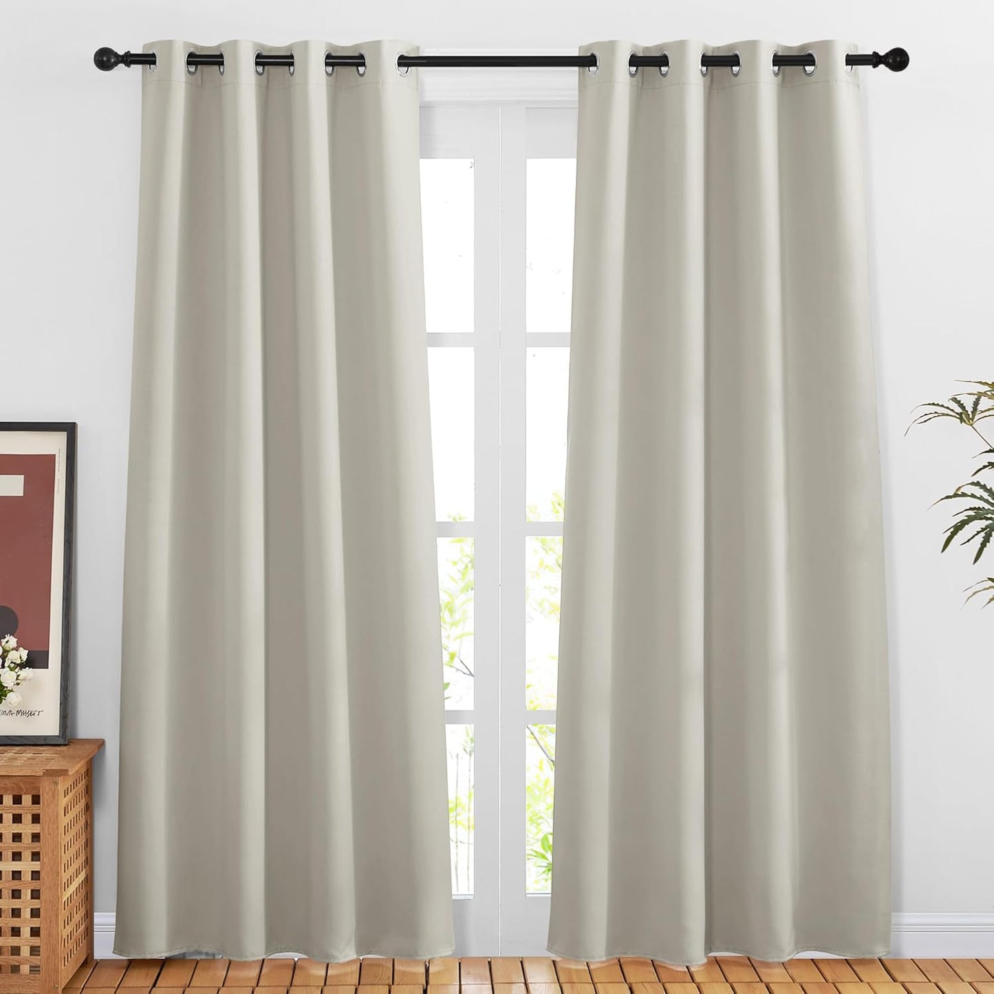NICETOWN Gray Blackout Curtains for Bedroom