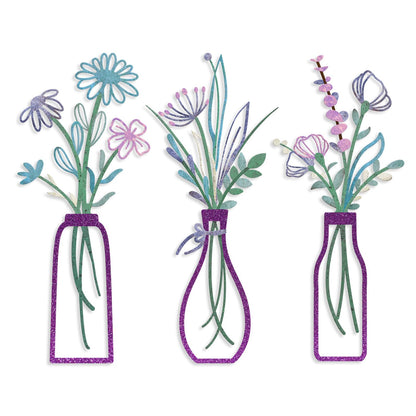 Pigort Metal Flower Wall Art, Beige, 3pcs