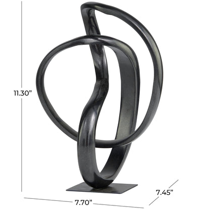 Deco 79 Abstract Sculpture 62" Black