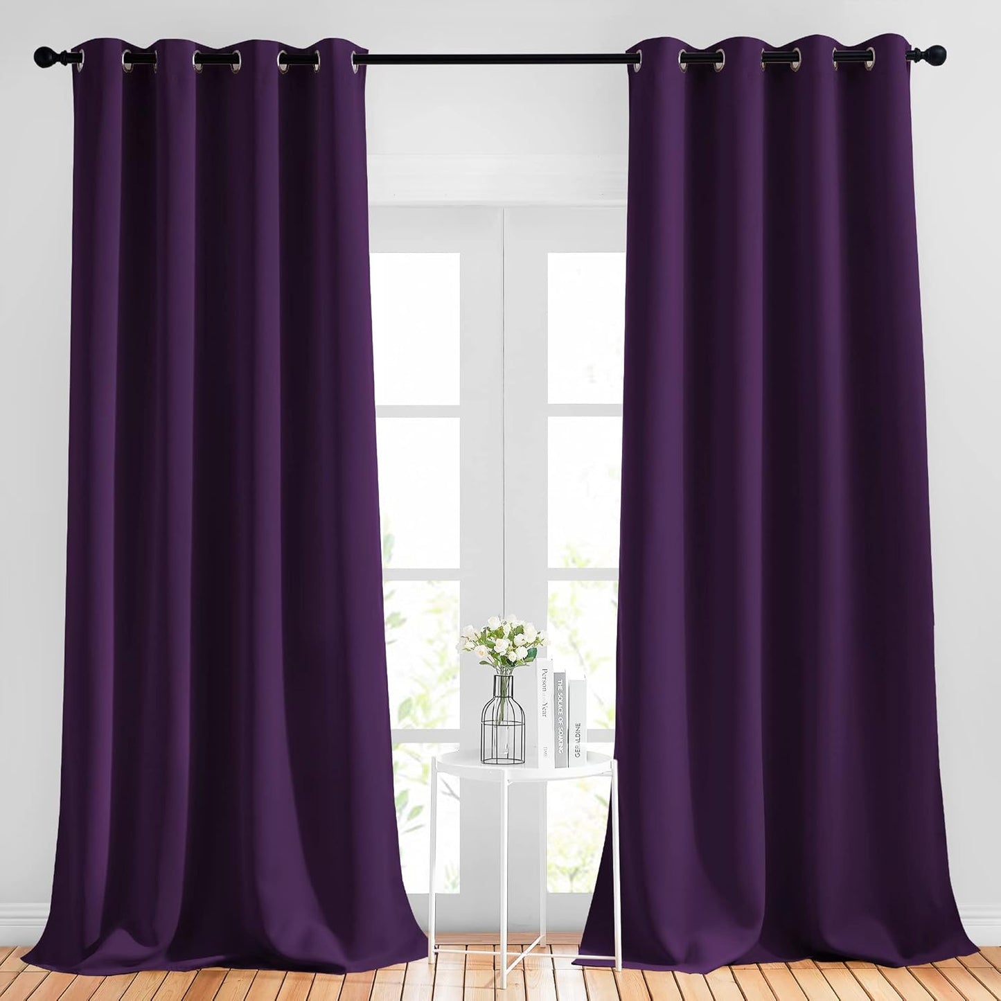 NICETOWN Gray Blackout Curtains for Bedroom