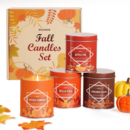 Fall Candles – 36oz (4×9oz) Soy Candles