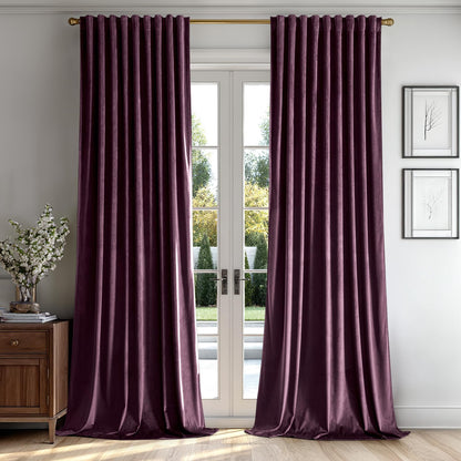 MIULEE Velvet Curtains 108 inches Long 2 Panels