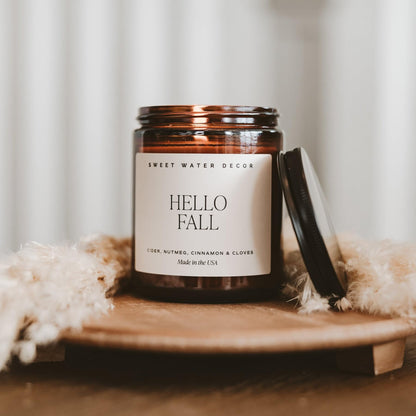 Sweet Water Decor Hello Fall Soy Candle, 9oz