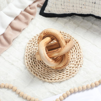 Yalikop Wood Knot Decor, White