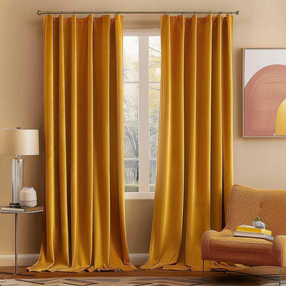 MIULEE Velvet Curtains 108 inches Long 2 Panels