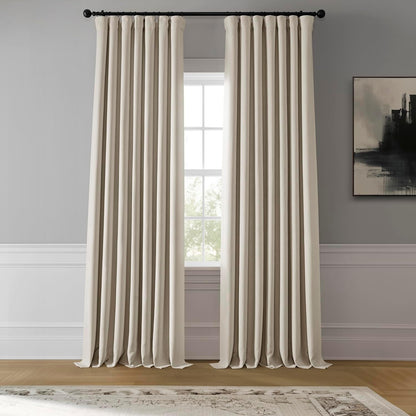 HPD Faux Linen Curtain 100x96" Birch, 1 Panel