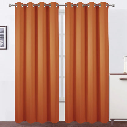 LEMOMO Blackout Curtains 52x84" Black, 2 Panels