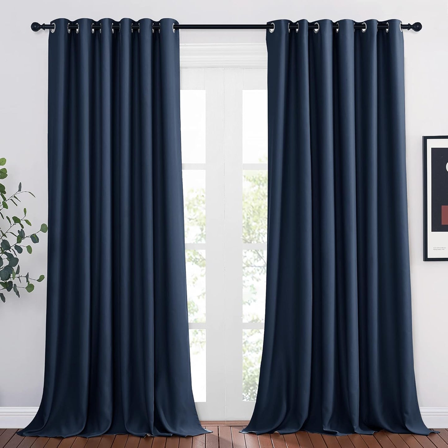 NICETOWN Gray Blackout Curtains for Bedroom