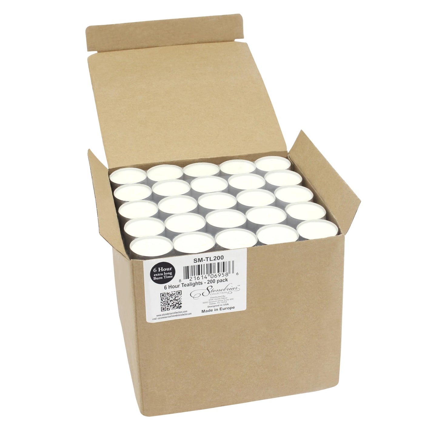 Stonebriar Unscented Long Burning White Tealight Candles