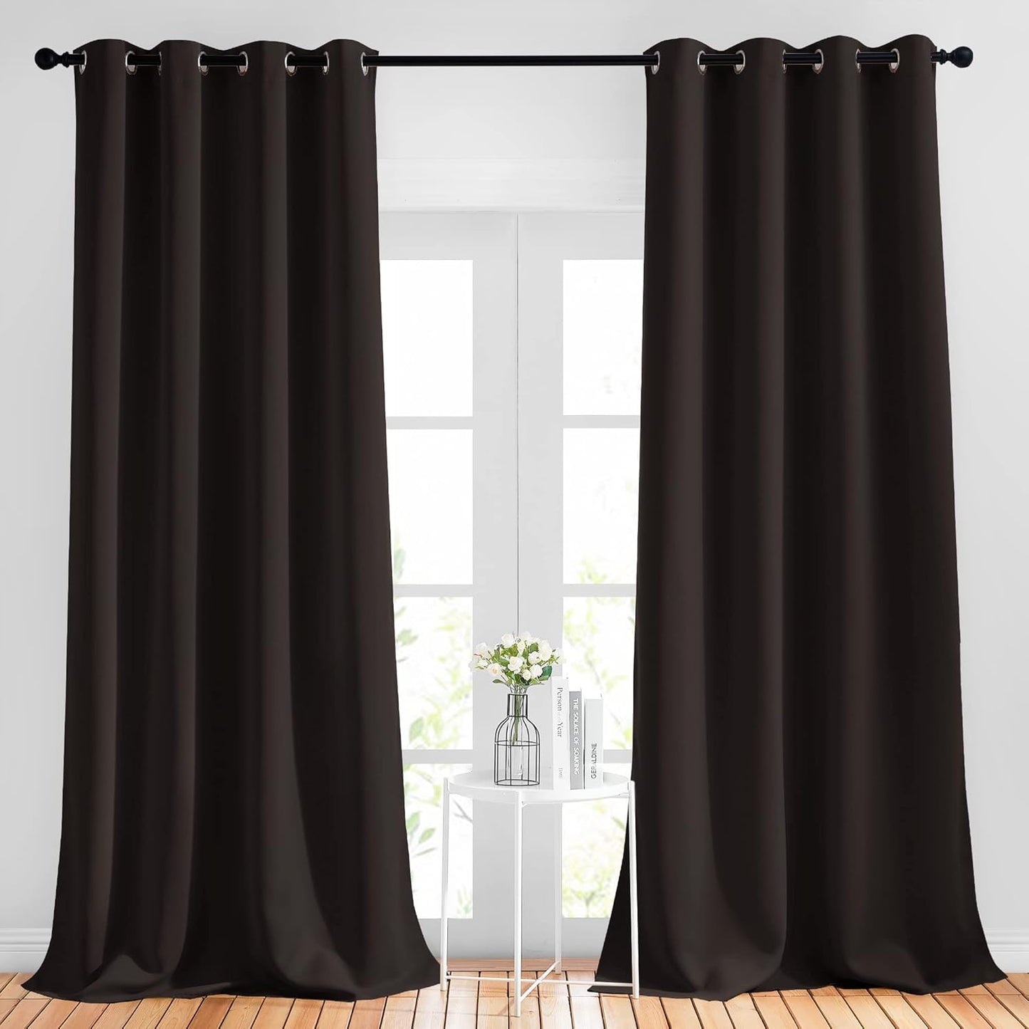 NICETOWN Gray Blackout Curtains for Bedroom