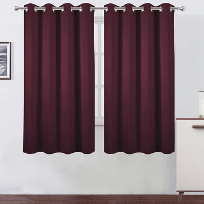 LEMOMO Blackout Curtains 52x84" Black, 2 Panels