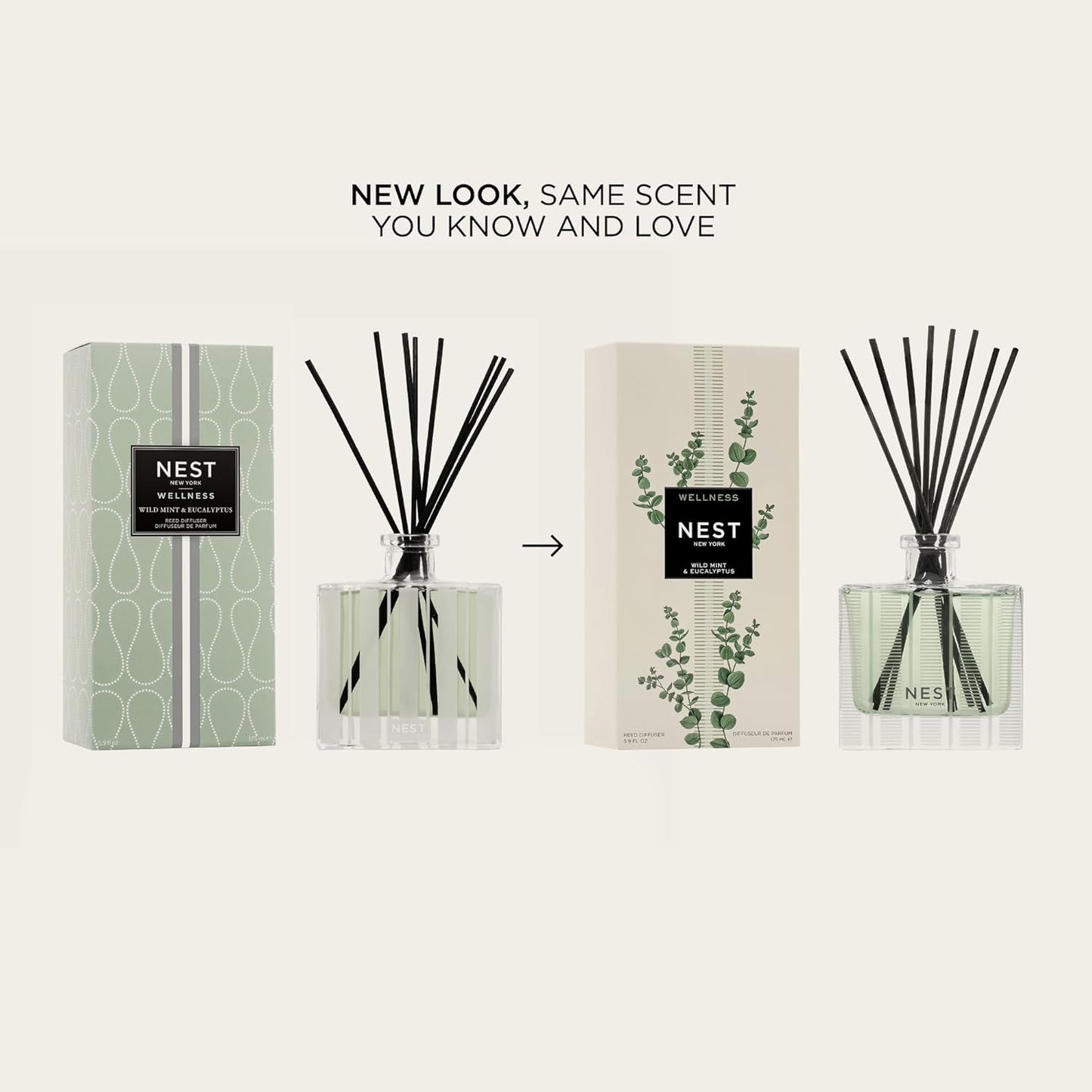 NEST Wild Mint & Eucalyptus Reed Diffuser 5.9oz