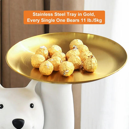 Homary Gold Leopard Side Table