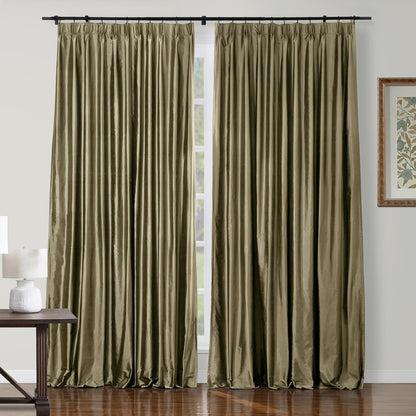 Silk Pinch Pleat Curtain – Sand, 52"x90"