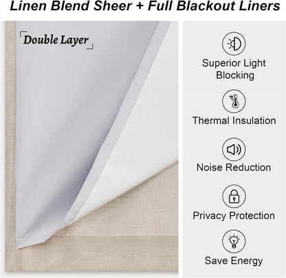 Topfinel Blackout Curtain 72x108, 1 Panel