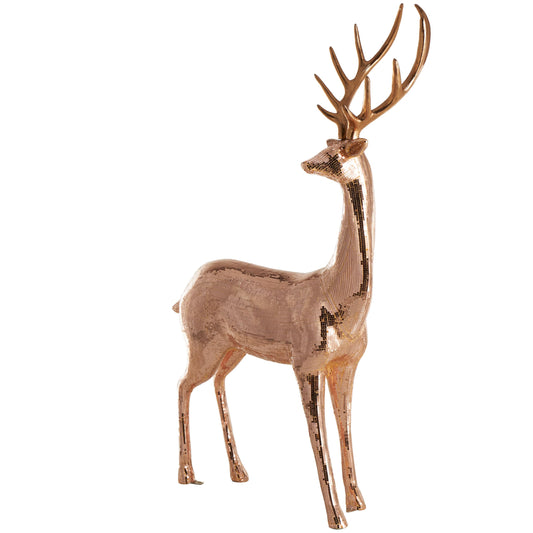 Deco 79 Copper Reindeer Statue 56"