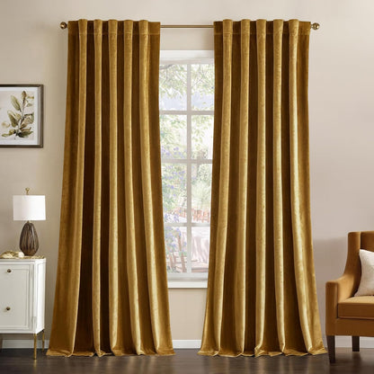 MIULEE Velvet Curtains 108 inches Long 2 Panels