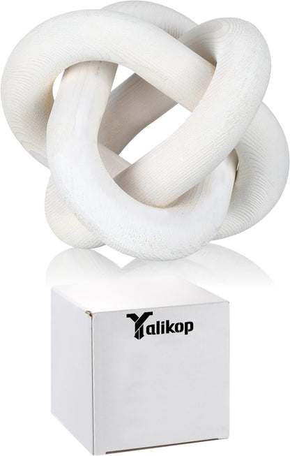 Yalikop Wood Knot Decor, White