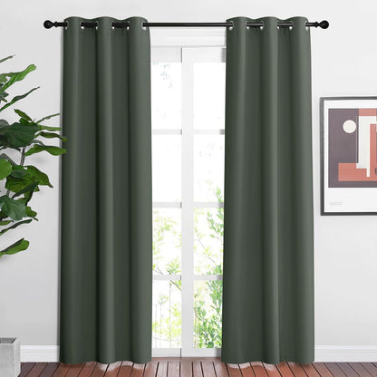 NICETOWN Gray Blackout Curtains for Bedroom