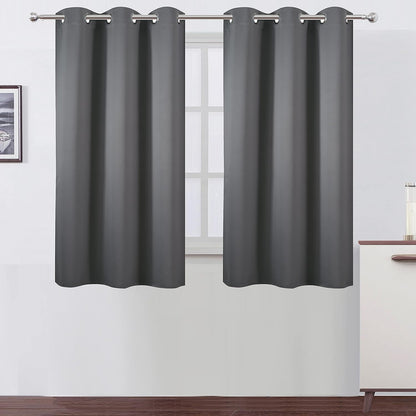 LEMOMO Blackout Curtains 52x84" Black, 2 Panels