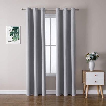 ChrisDowa Blackout Curtains 42x63" Grey, 2 Panels