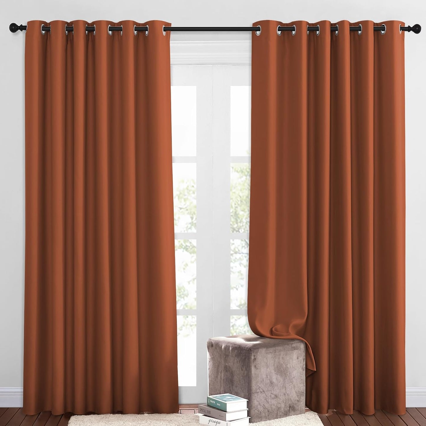 NICETOWN Gray Blackout Curtains for Bedroom