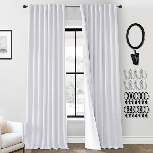 Boho Blackout Curtains Cream 70x90, 2 Panels