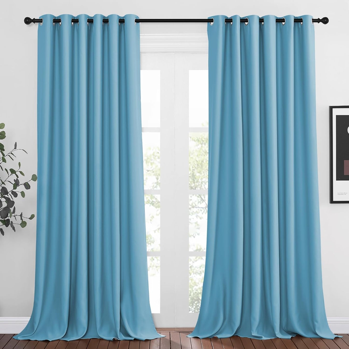 NICETOWN Gray Blackout Curtains for Bedroom