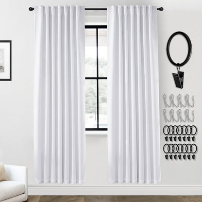 Boho Blackout Curtains Cream 70x90, 2 Panels