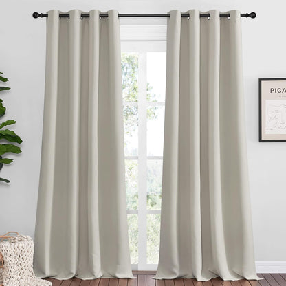 NICETOWN Blackout Curtains 42x63" Black