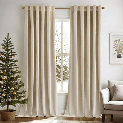 MIULEE Velvet Curtains 108 inches Long 2 Panels