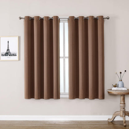 ChrisDowa Blackout Curtains 42x63" Grey, 2 Panels