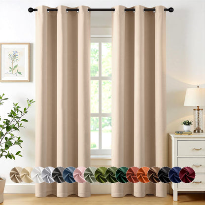 Blackout Curtains – Sage Green, 40"x63", 2 Panels