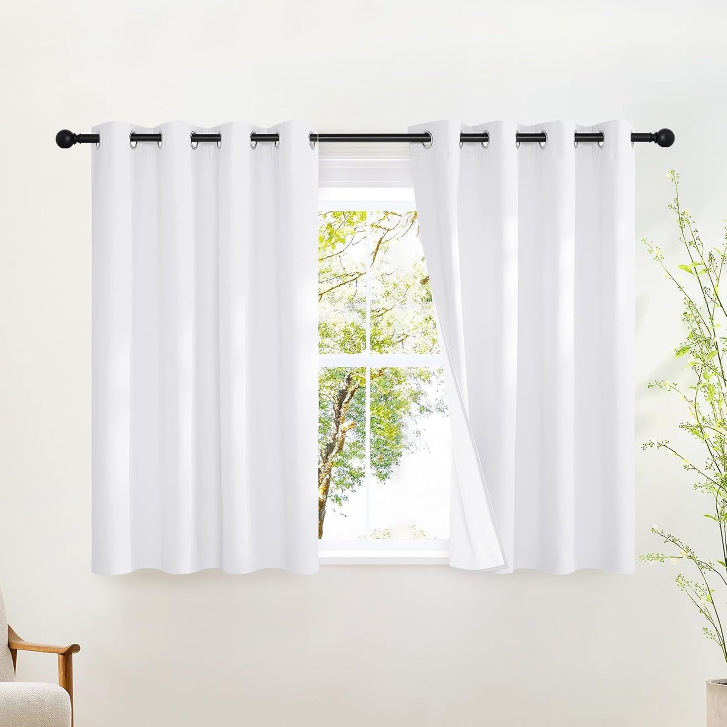 NICETOWN Gray Blackout Curtains for Bedroom