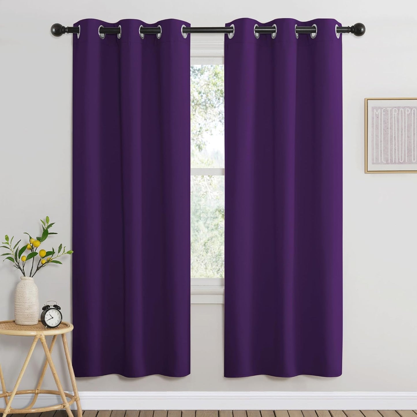 NICETOWN Gray Blackout Curtains for Bedroom