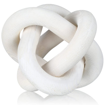 Yalikop Wood Knot Decor, White