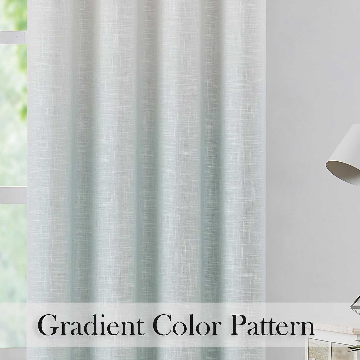 Ombre Blackout Curtains 50x84" Gray, 2 Panels